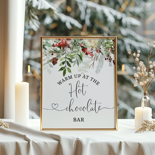 Evergreen Warm omhoog bij de Hot Chocolate bar Poster