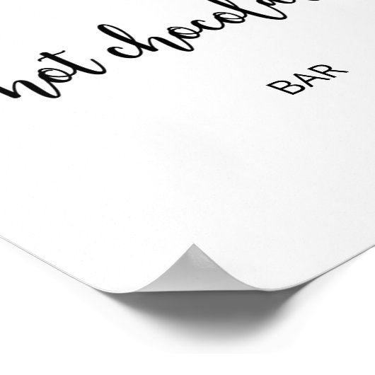 Evergreen Warm omhoog bij de Hot Chocolate bar Poster (Hoek)