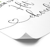 Evergreen Warm omhoog bij de Hot Chocolate bar Poster (Hoek)