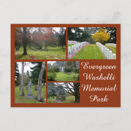 Evergreen Washelli Cemetery Collage Briefkaart