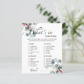 Evergreen Wat zit er in je paarse baby shower game (Staand voorkant)