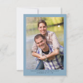 Evergreen-Waterverf en verticale foto Save The Date (Achterkant)