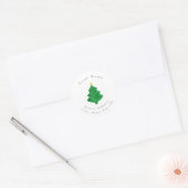 Evergreen Waterverf Kerstboom Labels (Envelop)