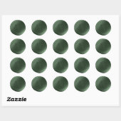 Evergreen Wax Seal Monogram Trouwstickers Ronde Sticker (Vel)
