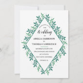 Evergreen Wedding Invitation Kaart (Voorkant)