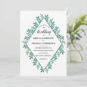 Evergreen Wedding Invitation Kaart (Staand voorkant)