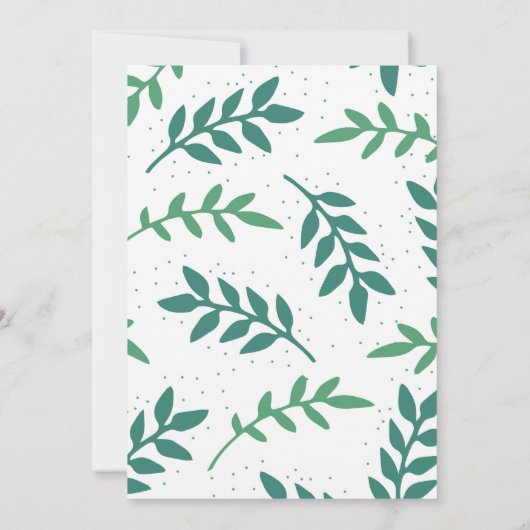 Evergreen Wedding Invitation Kaart (Achterkant)
