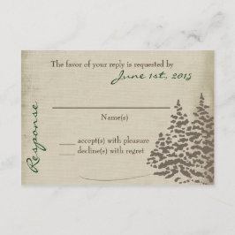 Evergreen Wedding Response Kaart