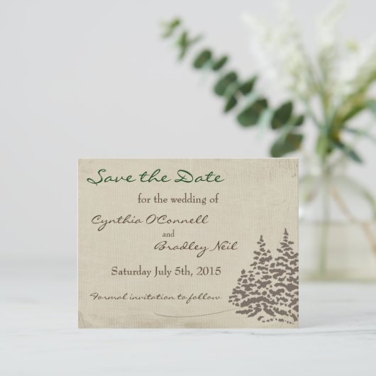 Evergreen Wedding Save the Date (Staand voorkant)