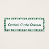 Evergreen White Crochet Lace Pattern Visitekaartje (Voorkant)