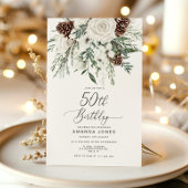Evergreen Winter 50ste Verjaardag Kaart