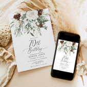Evergreen Winter 70ste Verjaardag Kaart