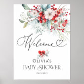 Evergreen Winter Baby shower Welkom Poster (Voorkant)