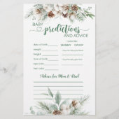 Evergreen winter Baby Voorspelling en advies Kaart (Voorkant)