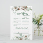 Evergreen winter Baby Voorspelling en advies Kaart (Staand voorkant)