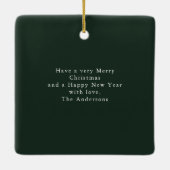 Evergreen Winter Botanicals Kerstfoto Keramisch Ornament (Achterkant)