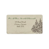  Evergreen Winter Bruiloft Adres Label (Voorkant)
