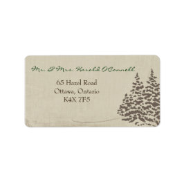  Evergreen Winter Bruiloft Adres Label