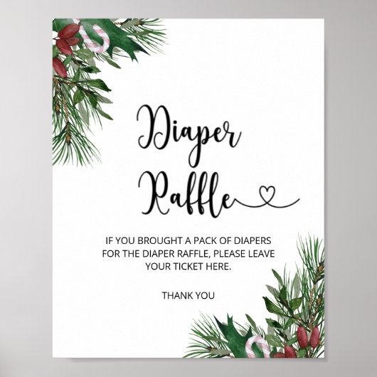 Evergreen winter diaper raffle poster (Voorkant)