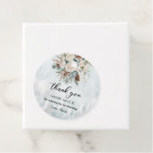 Evergreen Winter Eerste Verjaardag Dank u Bedankjes Labels (In situ)