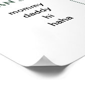 Evergreen Winter Eerste Verjaardag mijlpaal Poster (Hoek)