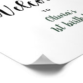 Evergreen Winter eerste verjaardag welkom Poster (Hoek)