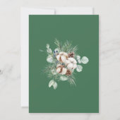 Evergreen winter elegant baby shower dank u bedankkaart (Achterkant)