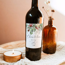 Evergreen winter elegante Proost op Liefde bruilof