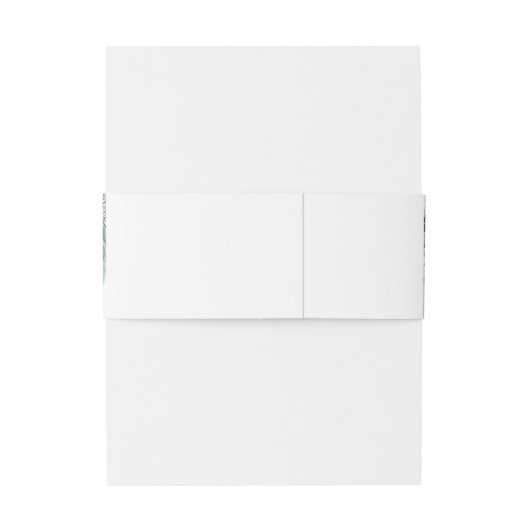 Evergreen Winter Floral Elegant Wedding Uitnodigingen Wikkel (Achterkant Voorbeeld)