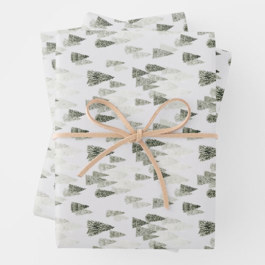 Evergreen Winter Inpakpapier Vel (In situ)