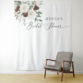 Evergreen winter minimaal elegant vrijgezellenfees wandkleed (In situ)