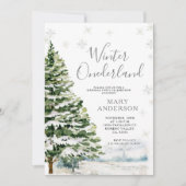 Evergreen Winter Onederland 1e verjaardag Kaart (Voorkant)