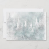 Evergreen Winter Onederland Eerste Verjaardag Foto Kaart (Achterkant)