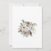 Evergreen Winter Onederland Eerste Verjaardag Kaart (Achterkant)