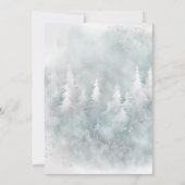 Evergreen Winter Onederland Eerste Verjaardag Kaart (Achterkant)