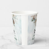 Evergreen Winter Onederland Eerste Verjaardag Papieren Bekers (Rechts)