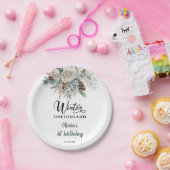 Evergreen Winter Onederland Eerste Verjaardag Papieren Bordje (Feest)