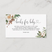 Evergreen winterboeken voor een baby-ticket informatiekaartje (Voorkant)