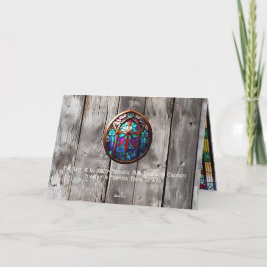 Evergreen Winterschuur Bedankt Card 5"x7" (Achterkant)