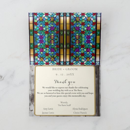 Evergreen Winterschuur Bedankt Card 5"x7" (Binnen)