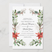 Evergreen - Wintertide Woodland - kerstbruiloft Kaart (Voorkant)