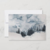 Evergreen - Wintertide Woodland - kerstbruiloft RSVP Kaartje (Achterkant)