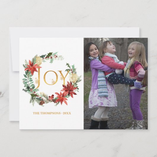 Evergreen - Wintertide Woodland - kerstfoto Feestdagenkaart (Voorkant)