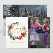 Evergreen - Wintertide Woodland - kerstfoto Feestdagenkaart (Voorkant / Achterkant)