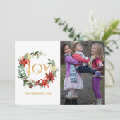 Evergreen - Wintertide Woodland - kerstfoto Feestdagenkaart (Staand voorkant)