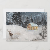 Evergreen - Wintertide Woodland - kerstfoto Feestdagenkaart (Achterkant)