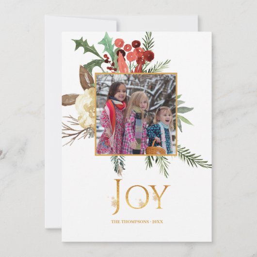 Evergreen - Wintertide Woodland - kerstfoto Kaart (Voorkant)