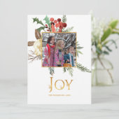 Evergreen - Wintertide Woodland - kerstfoto Kaart (Staand voorkant)