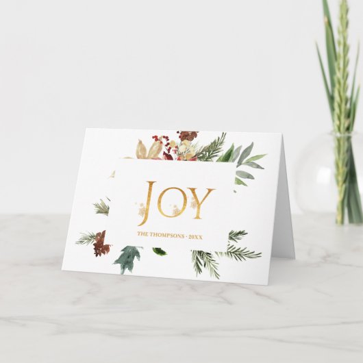 Evergreen - Wintertide Woodland - Kerstfoto Kaart (Voorkant)