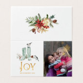 Evergreen - Wintertide Woodland Kerstfoto Kaart (Buitenkant ongevouwen)